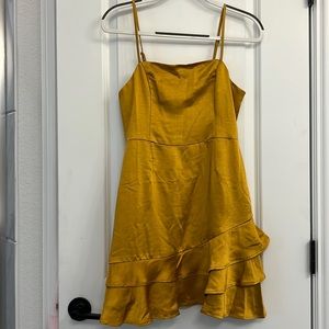 Lulus yellow shiny dress